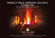 product-price overview 2012/2013 ethanol-fire - The Flame