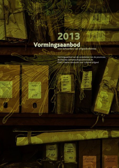 Vormingsbrochure voor de beheerders van erfgoedcollecties 2013
