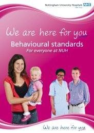 Behavioural standards - Nottingham University Hospitals NHS Trust