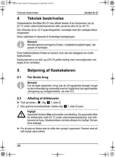 BordBar BC-01 - Waeco