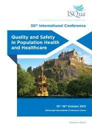 Quality and Safety in Population Health and Healthcare - ISQua