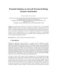Potential Solutions on Aircraft Structural Rating System ... - AMMJ