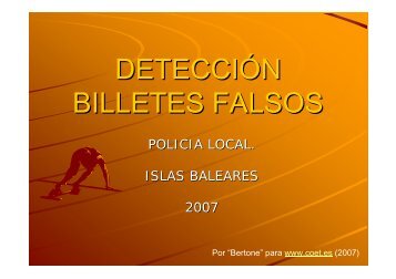 DETECCIÃN BILLETES FALSOS - Coet