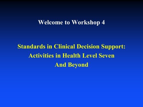 Standards in Clinical Decision Support - Duke Center for Health ...