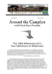 Around the Campfire, Issue #49 - The Rewilding Institute