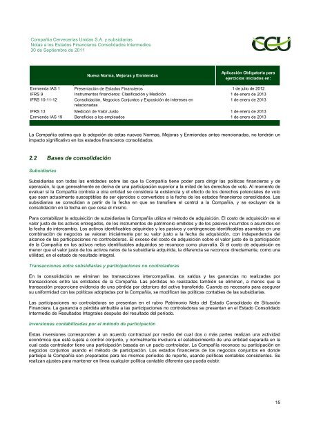 INFORME SVS SEPTIEMBRE 2011 CCU S.A.