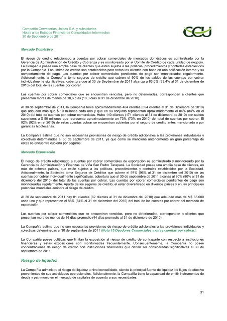 INFORME SVS SEPTIEMBRE 2011 CCU S.A.