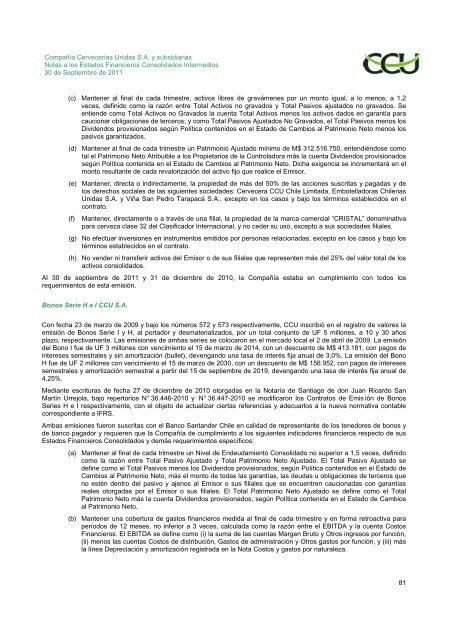 INFORME SVS SEPTIEMBRE 2011 CCU S.A.