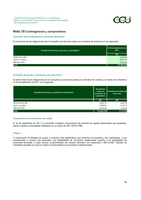 INFORME SVS SEPTIEMBRE 2011 CCU S.A.