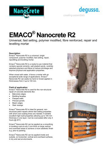 EMACO Nanocrete R2 - Arcon Supplies