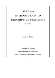 stat 110 introduction to descriptive statistics - Department of Statistics