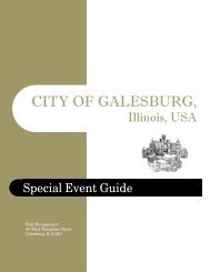 Special Events Application - City of Galesburg