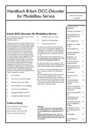 Handbuch 8-fach Servo DCC-Decoder 2.10.0. - Modelleisenbahn ...