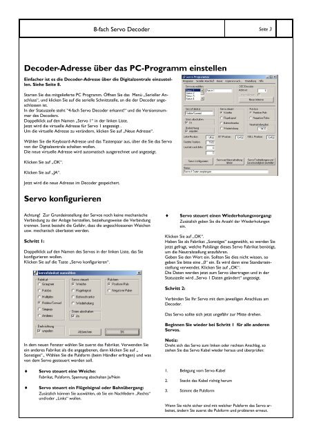 Handbuch 8-fach Servo DCC-Decoder 2.10.0. - Modelleisenbahn ...