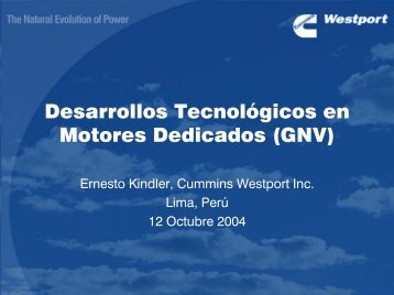 Desarrollos Tecnológicos en Motores Dedicados (GNV) - GNC