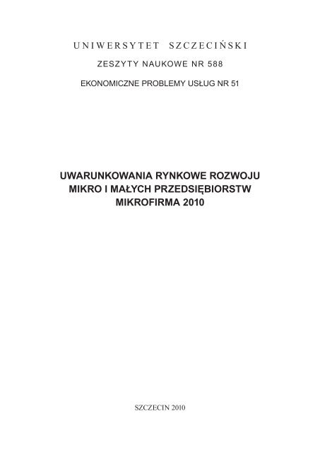 Zeszyt naukowy - caÅ‚oÅ›Ä‡ - WydziaÅ‚ ZarzÄ…dzania i Ekonomiki UsÅ‚