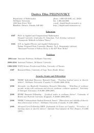 Dmitry Efim PELINOVSKY - Dmitry Pelinovsky - McMaster University