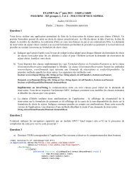 EXAMEN du 1 juin 2011 - 14h00 Ã  16h00 POO/IHM â SI3 groupes 2 ...