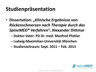 Studienergebnisse - SpineMED