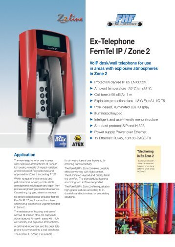 Ex-Telephone FernTel IP / Zone 2 - Source IEC