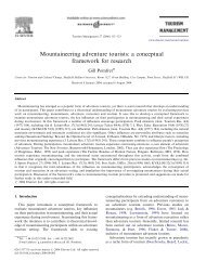 Mountaineering adventure tourists: a conceptual framework for ...