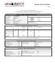 MSDS - EazyZorb Sprinkles - Absorbent Products Ltd