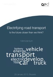 Electrifying road transport - QED