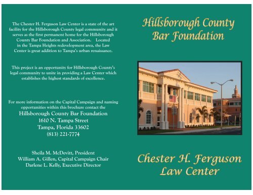 Hillsborough County Bar Foundation 1610 N. Tampa Street Tampa ...