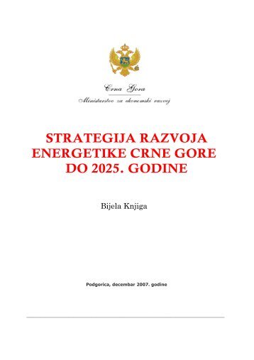 Strategija razvoja energetike Crne Gore do 2025 - Energetska ...