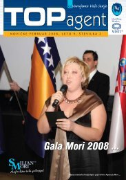 Gala Mori 2008 - Zavarovanja