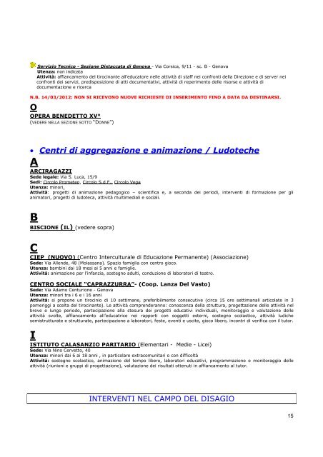 C - Scienze della Formazione