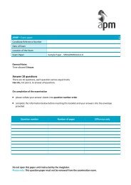 Level 1 sample paper Association for Project Management