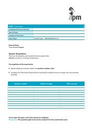 APMP Sample Paper - Association for Project Management