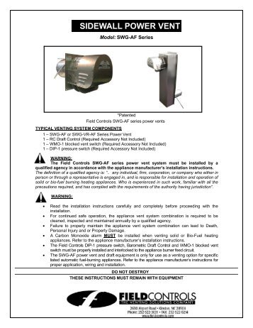 SIDEWALL POWER VENT - Maine Energy Systems