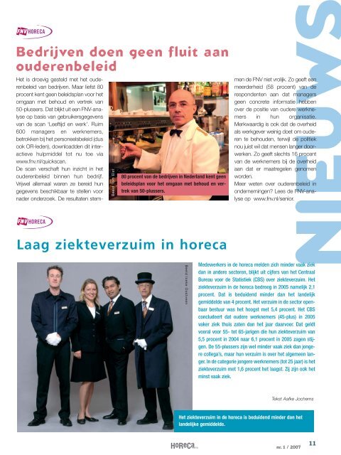 horecainfo jan 07:horecainfo-juli 05 - FNV Horecabond