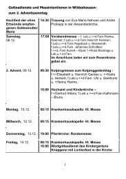 Gottesdienste und Messintentionen in Wildeshausen - st.peter ...