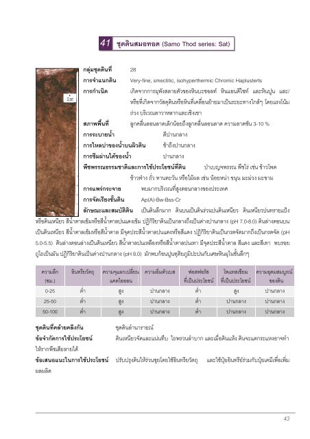 Characteristics and Properties of Established Soil Series in the ...