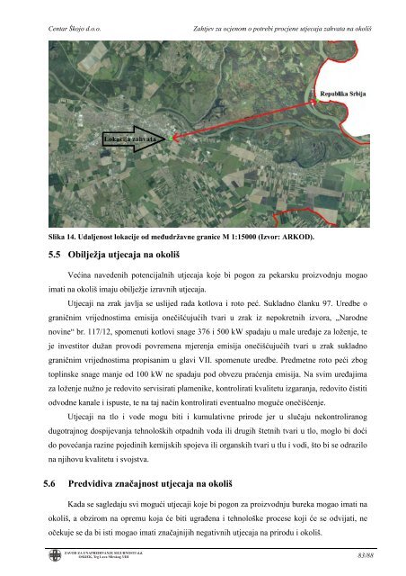 ELABORAT zaÅ¡tite okoliÅ¡a - Procjena utjecaja na okoliÅ¡