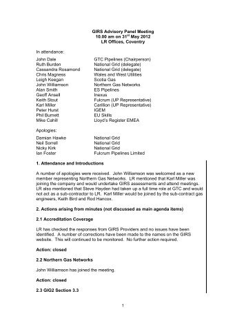 GIRSAP Minutes 31-05-2012 (pdf, 39kb) - Lloyd's Register