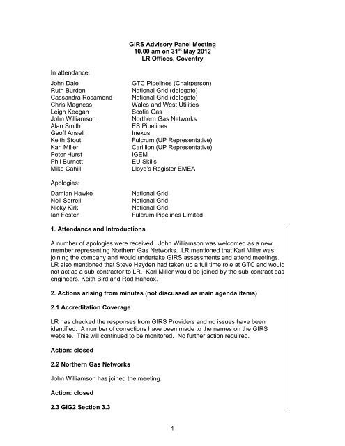 GIRSAP Minutes 31-05-2012 (pdf, 39kb) - Lloyd's Register