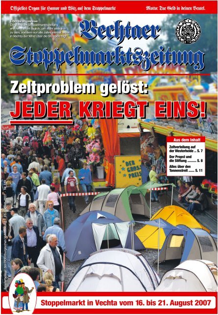 Viel SpaÃŸ auf dem Stoppelmarkt - Vechtaer Stoppelmarktszeitung