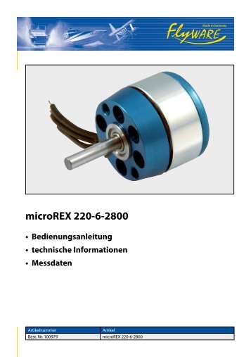 microREX 220-6-2800 - Micron Radio Control