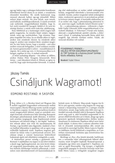 2008. jÃºnius - SzÃ­nhÃ¡z.net