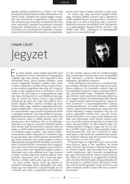 2008. jÃºnius - SzÃ­nhÃ¡z.net