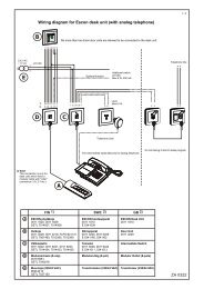 ZA 0322 Wiring diagram for Escon desk unit (with analog telephone)