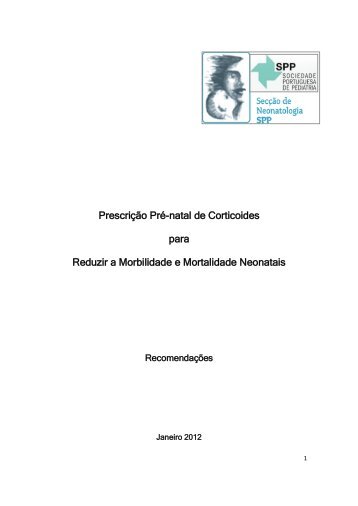 Prescrição Pré-natal de Corticoides para Reduzir a Morbilidade e ...