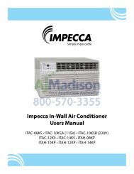 Impecca In-Wall Air Conditioner Users Manual