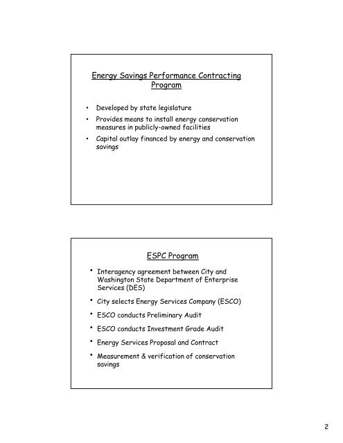 Investment Grade Audit Results PPT Handout 02.02.2012