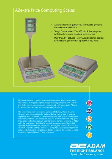 AZextra Price Computing Scales - Adam Equipment