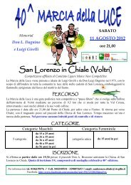 San Lorenzo in Chiale (Voltri) - Atletica Varazze